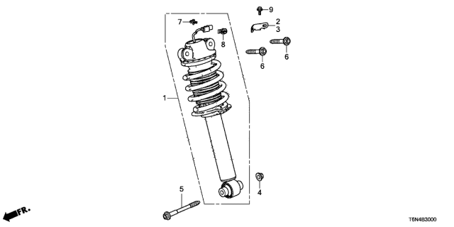 2019 Acura NSX Bolt, Flange (12X71) Diagram for 90183-T6N-A00
