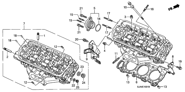 2005 Acura RL Rear Cylinder Head Diagram