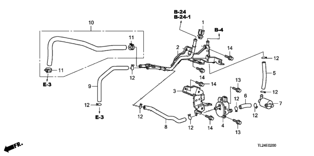 2010 Acura TSX Pipe, Install Diagram for 17400-R40-A00