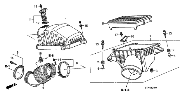 2012 Acura MDX Air Cleaner Diagram