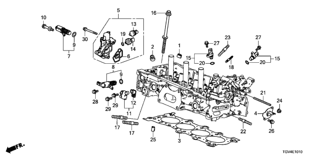 2021 Acura TLX 4 Door ADV KA XAT VTC Oil Control Valve Diagram