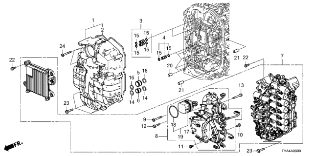 2022 Acura MDX AT Hydraulic Control Diagram