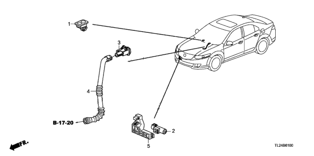 2012 Acura TSX 4 Door TSX SE KA 6MT A/C Sensor Diagram