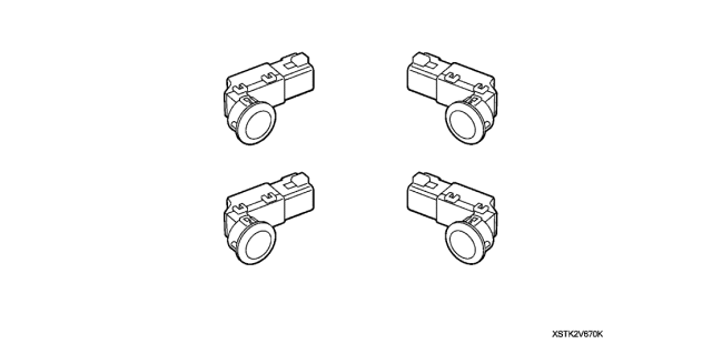 2008 Acura RDX Sensor, Back-Up (Moroccan Red Pearl) Diagram for 08V67-STK-260K