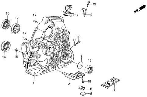 1988 Acura Integra Stay, Solenoid Connector Diagram for 28261-PL4-000