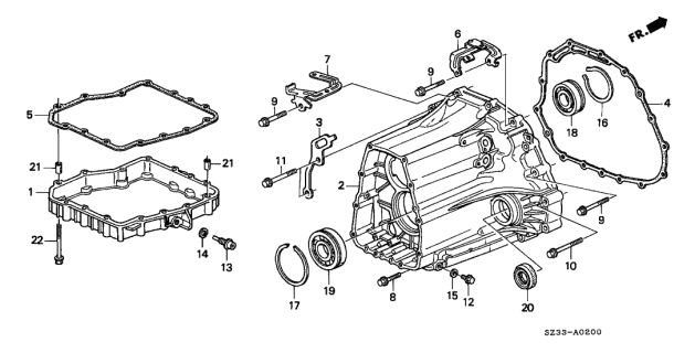 2004 Acura RL Transmission Case Diagram