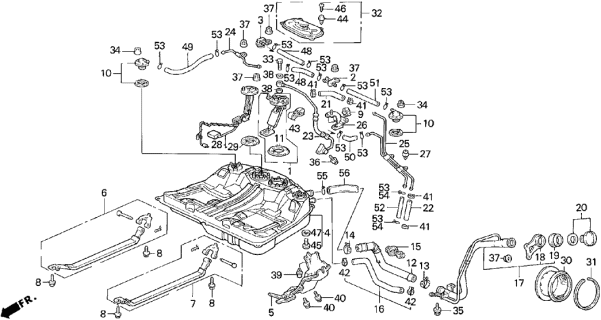 1995 Acura Legend Fuel Tank Diagram