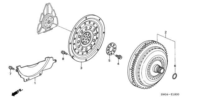 2003 Acura NSX 2 Door NSX-T KA 4AT Torque Converter Diagram