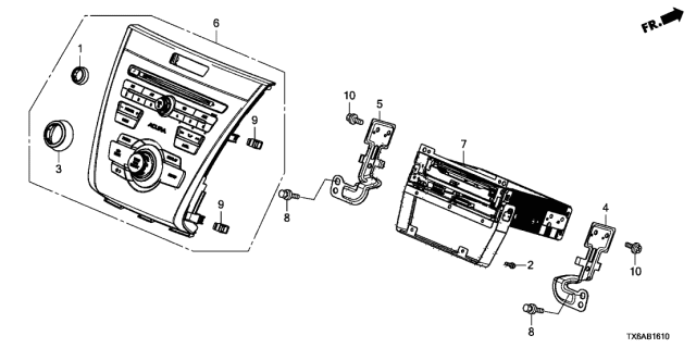 2021 Acura ILX 4 Door 24BASE KA DCT Audio Unit Diagram