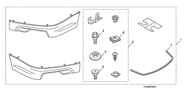 2011 Acura TL Hardware Kit Diagram for 08F03-TK4-200R1