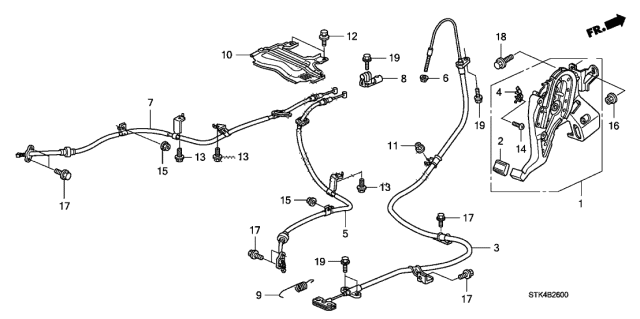 2010 Acura RDX Parking Brake Diagram