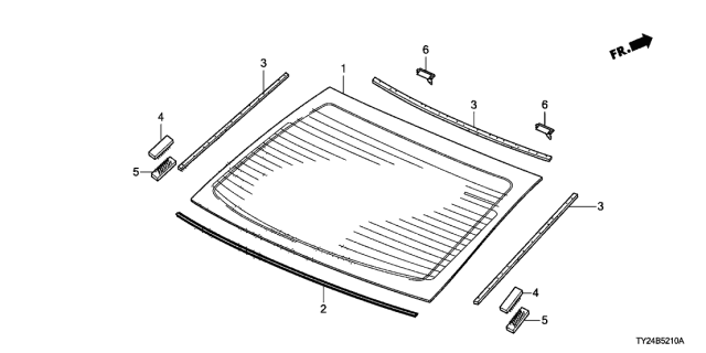 2015 Acura RLX Rear Windshield Diagram