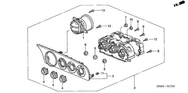 2006 Acura RSX 3 Door BASE KA 5MT Auto Air Conditioner Control Diagram