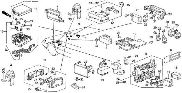 1987 Acura Integra Fuse Box Assembly (Sumitomo) Diagram for 38200-SD2-A01