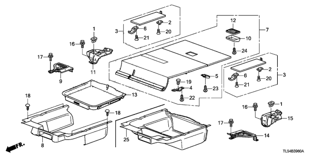 2012 Acura TSX Rear Floor Box Diagram