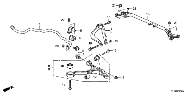 2009 Acura TSX Front Lower Arm Diagram