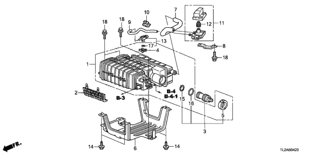 2013 Acura TSX 4 Door TSX V6 KA 5AT Canister Diagram