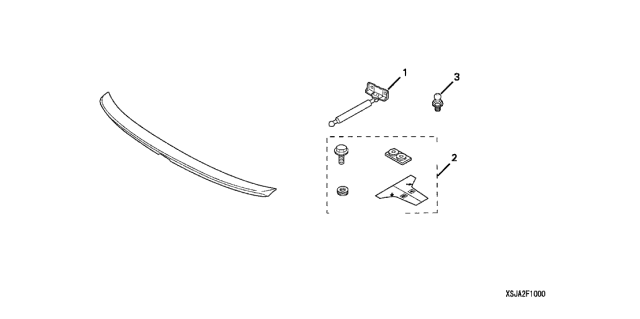 2005 Acura RL Open Stay, Passenger Side Trunk Diagram for 08F10-SJA-000R1