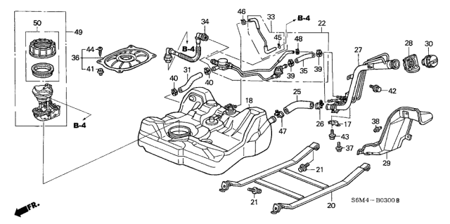 2003 Acura RSX Bolt-Washer (10X25) Diagram for 17525-S0X-A00