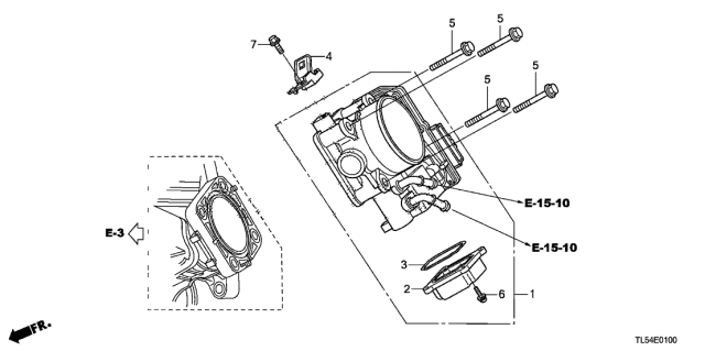 2011 Acura TSX 5 Door TSXTEC KA 5AT Throttle Body Diagram