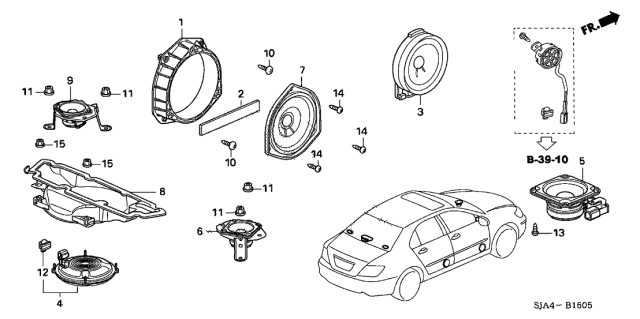 2012 Acura RL Speaker Diagram