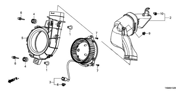 2013 Acura ILX Hybrid 4 Door TECH KL CVT IMA PDU Cooling Unit Diagram
