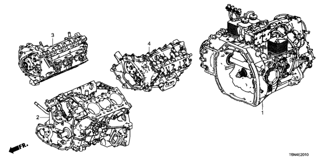 2017 Acura NSX General Assembly, Cylinder Block Diagram for 10002-58G-A00