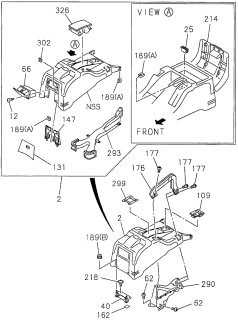 1996 Acura SLX Console Center Diagram for 8-97154-902-3