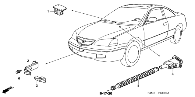 2001 Acura CL 2 Door SPORT KA 5AT Sensor Diagram