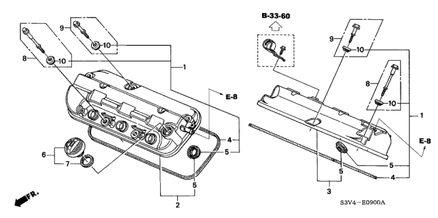 2002 Acura MDX Cover, Front Cylinder Head Diagram for 12310-PGK-A00