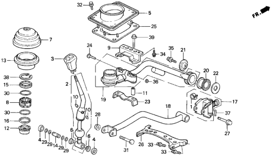 1994 Acura Legend Pipe Mounting Collar Diagram for 54114-SB2-000