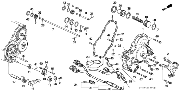 1994 Acura Integra Circlip (Inner) (42MM) Diagram for 90606-PX3-000