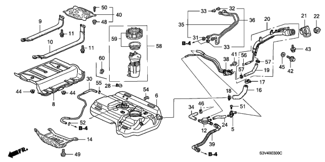 2002 Acura MDX Nut, Cap (6MM) Diagram for 90361-S3V-A00