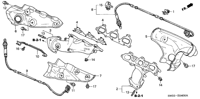 2001 Acura NSX Exhaust Manifold Diagram
