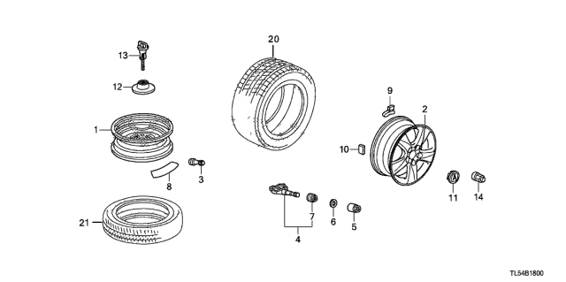 2011 Acura TSX Wheel Disk Diagram