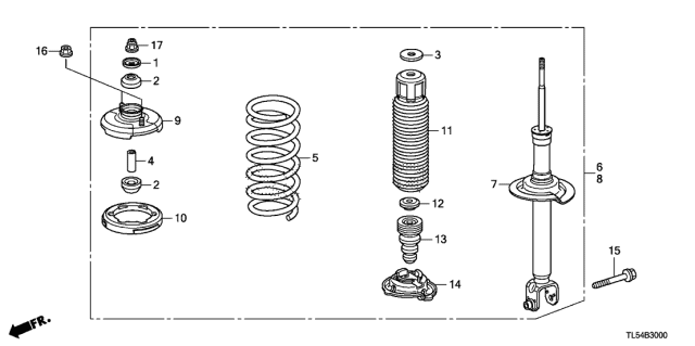 2014 Acura TSX Rear Shock Absorber Diagram