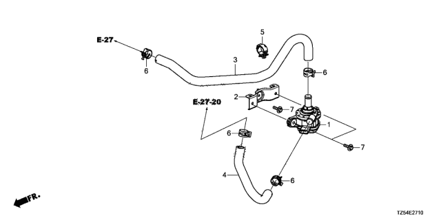 2019 Acura MDX 5 Door TECH (HYBRID (AWD)) KA DCT Electric Water Pump Diagram
