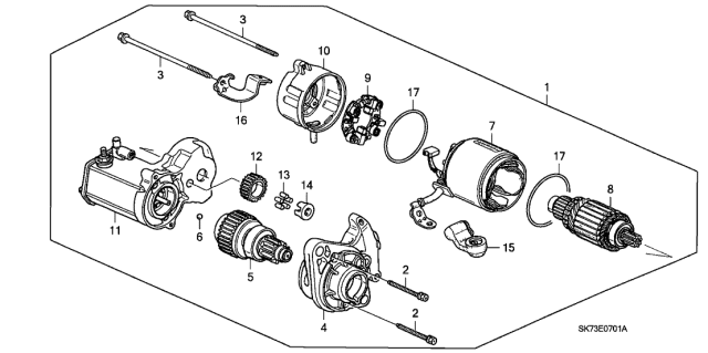 1992 Acura Integra Clutch, Overrunning Diagram for 31204-PR4-003