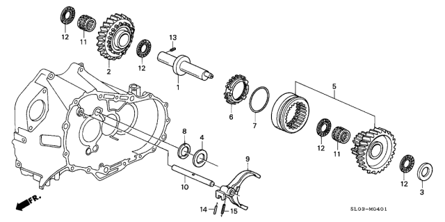 1996 Acura NSX Pin, Spring (3X6) Diagram for 94305-30062