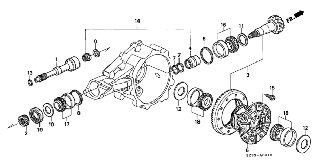 1998 Acura RL Washer (26.2X41X2) Diagram for 41377-P5D-000