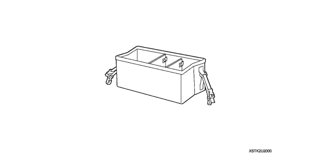 2021 Acura RDX 5 Door LTD (PMC) KA XAT Cargo Organizer Diagram