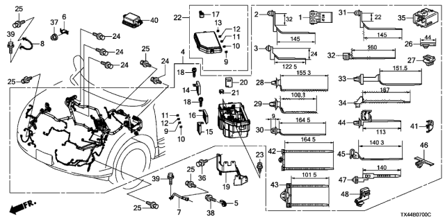 2016 Acura RDX Multiplex Fuse (10 Circuit) Diagram for 38234-TX4-A01