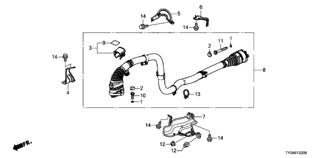 2014 Acura RLX 4 Door TECH (HYBRID) KA DCT PDU Cable (Front) Diagram