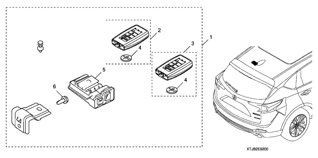 2021 Acura RDX 5 Door BASE KA XAT Remote Engine Starter Diagram