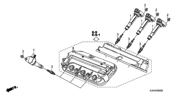 2006 Acura RL 4 Door RL-H (HAWAII) KA 5AT Plug Hole Coil - Plug Diagram