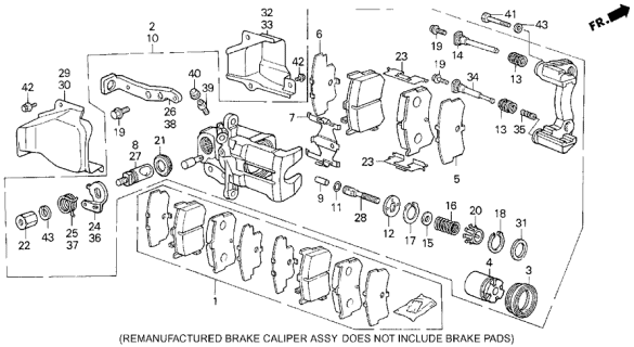 1988 Acura Legend Rear Brake Caliper Diagram