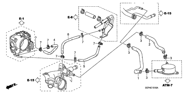 2004 Acura TL Water Hose Diagram