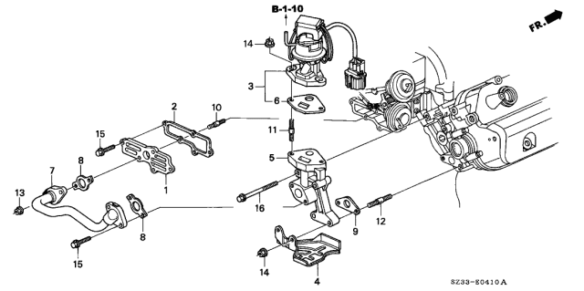 2004 Acura RL EGR Valve Diagram