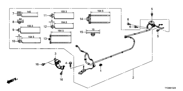 2020 Acura RLX 4 Door ADV (SH-AWD (HYBRID)) KA DCT Downverter Cable Diagram