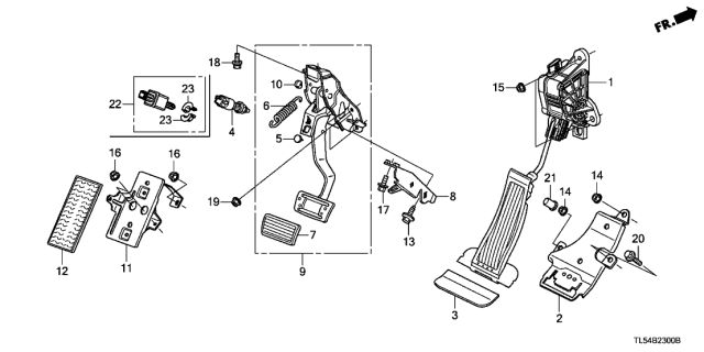 2014 Acura TSX Pedal Diagram